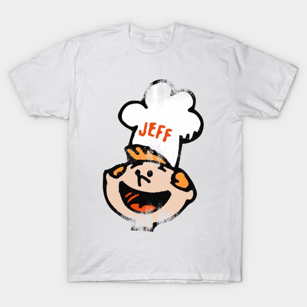 Jeff - Retro Burger Chef Mascot T-Shirt by EverGreene